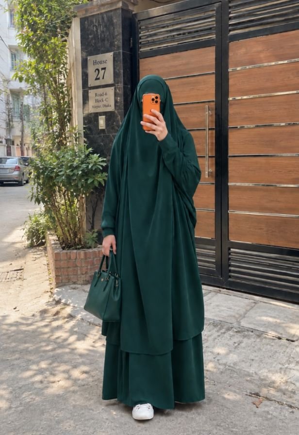 Hoorain Jilbab Set Black customer review