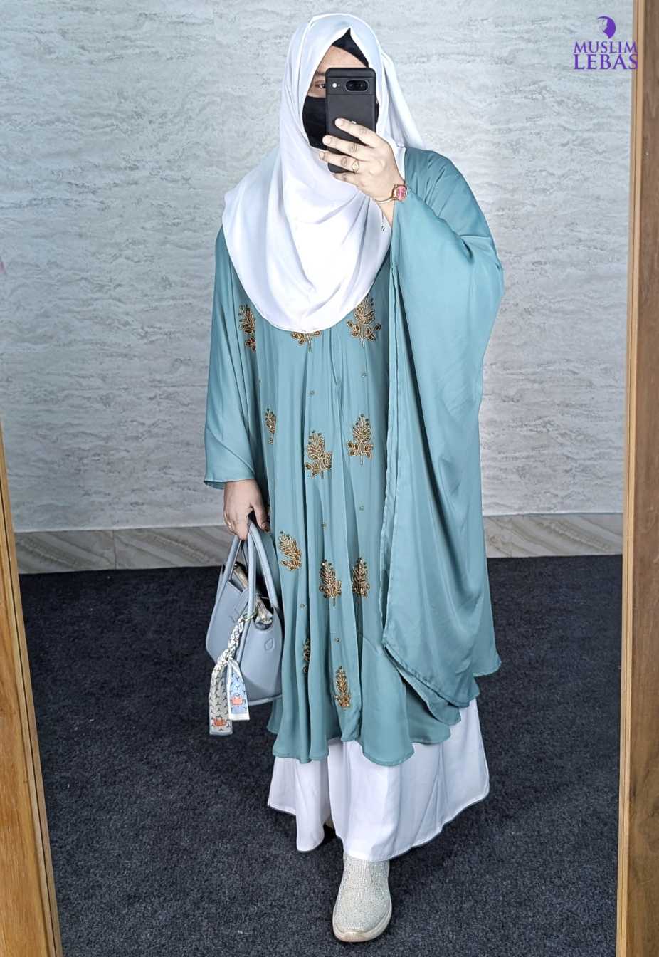 Handwork Shor Cape Aqua Colour